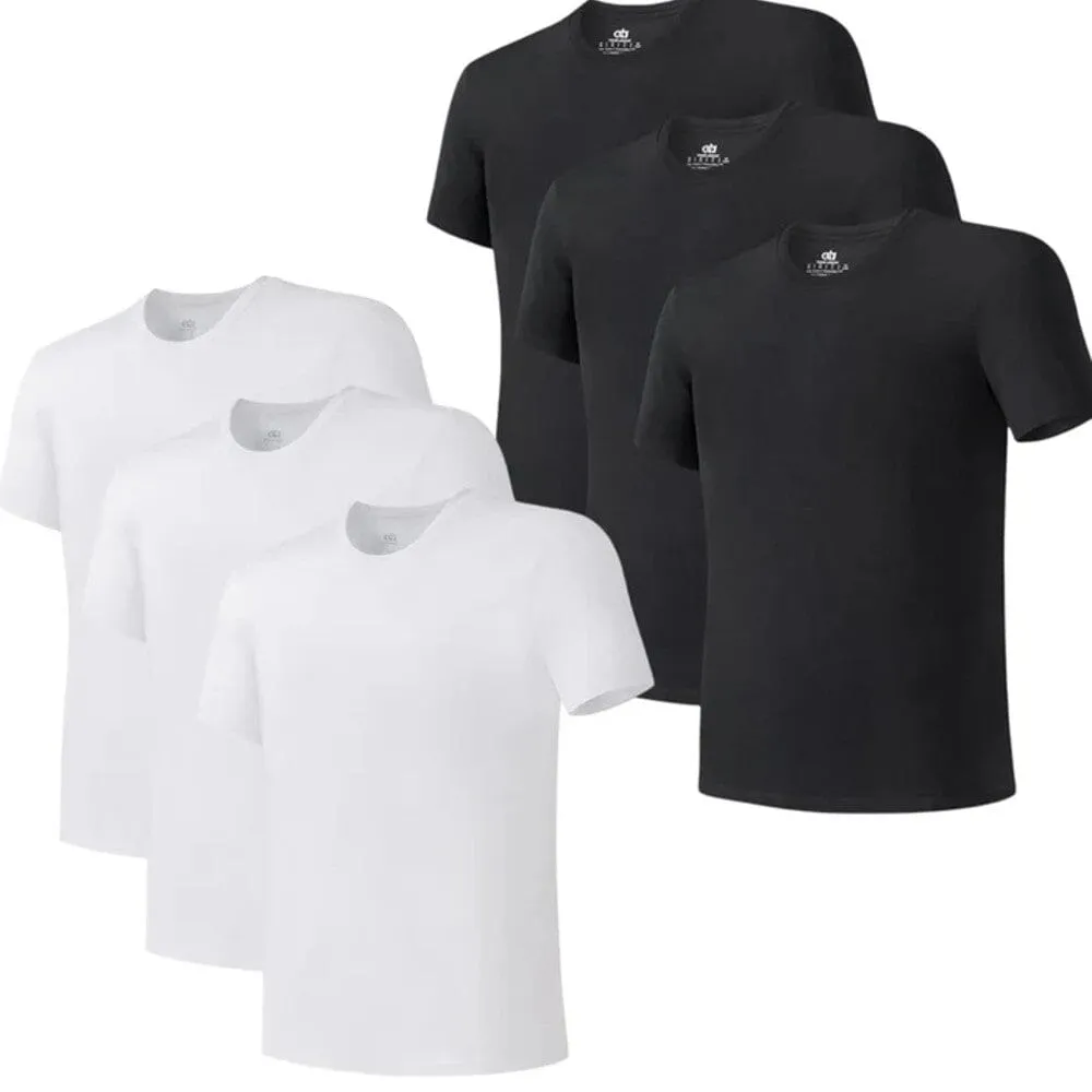 3-Pack: H.O.D. Men's 100% Cotton Crew Neck Short Sleeve T-Shirts