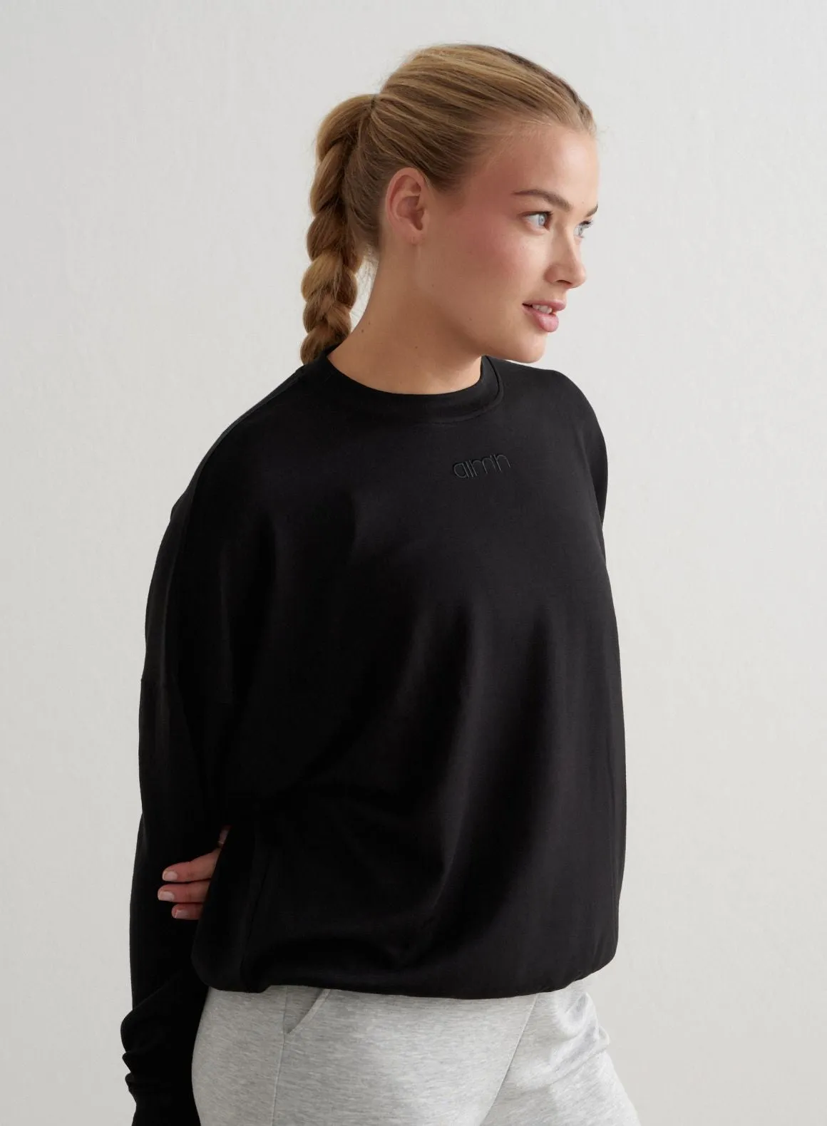 Black Comfy Modal Sweatshirt