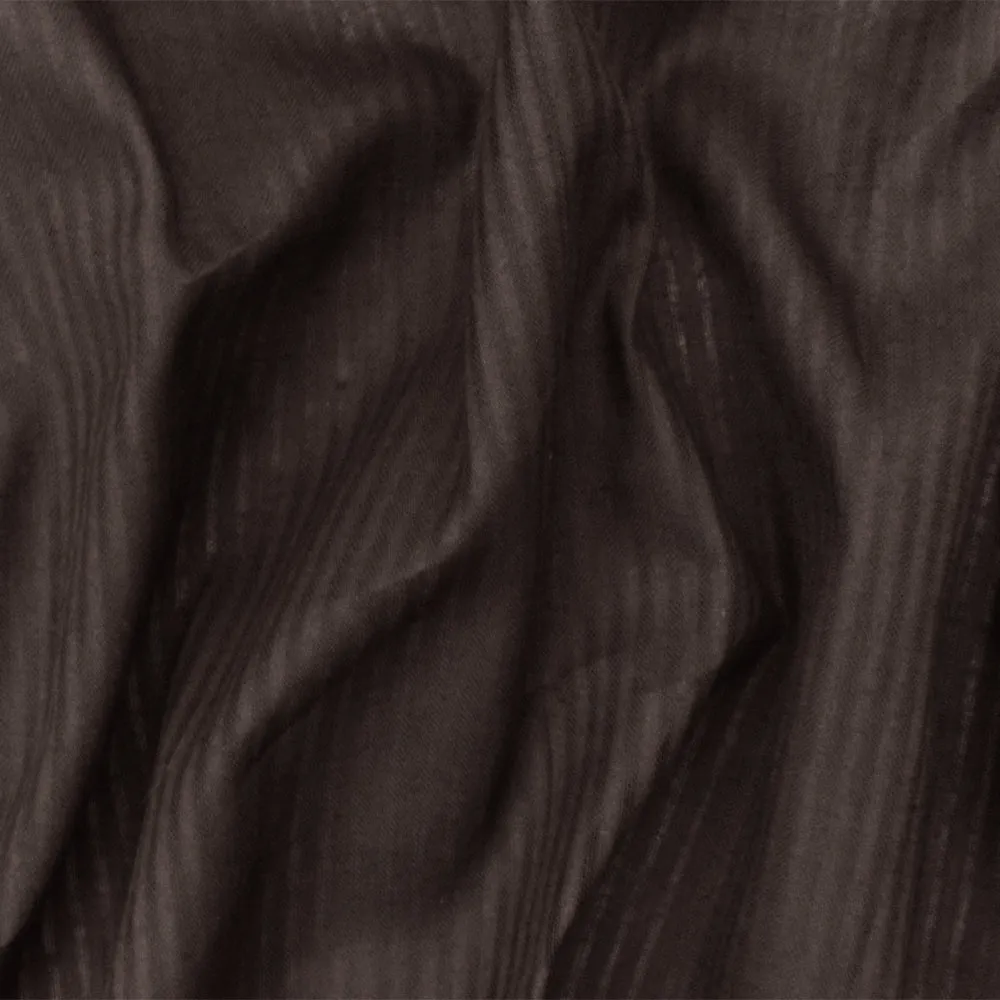 Brown Stripe Cotton Leno Woven Fabric