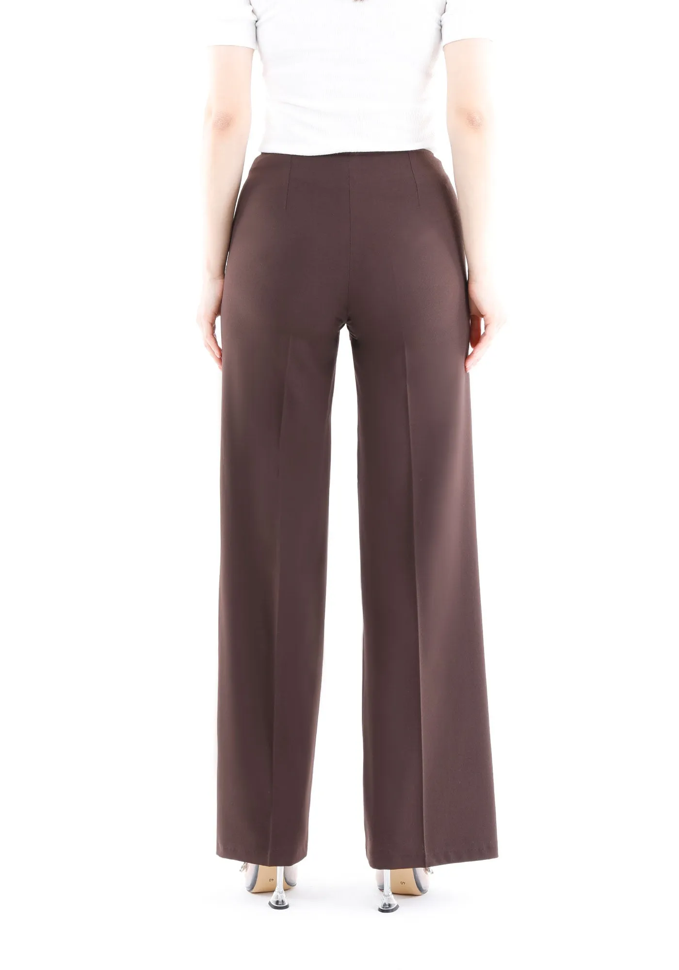 Brown Wide-Leg Pants for a Sleek and Stylish Look