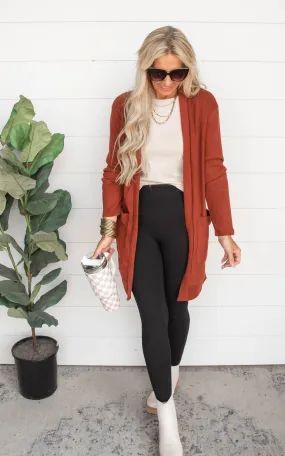 Brushed Knit Long Cardigan - Final Sale