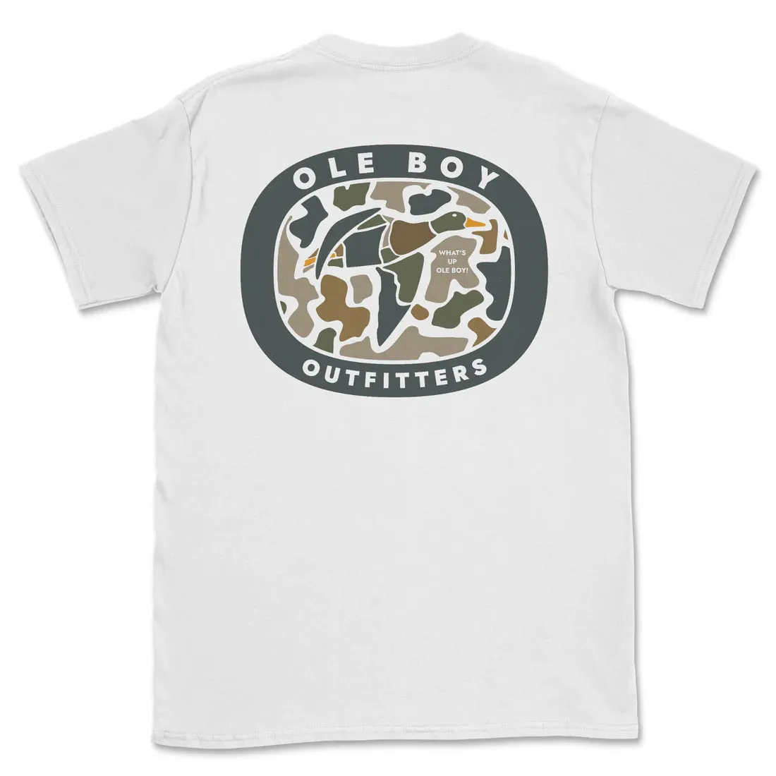 Camo Mallard Tee- White