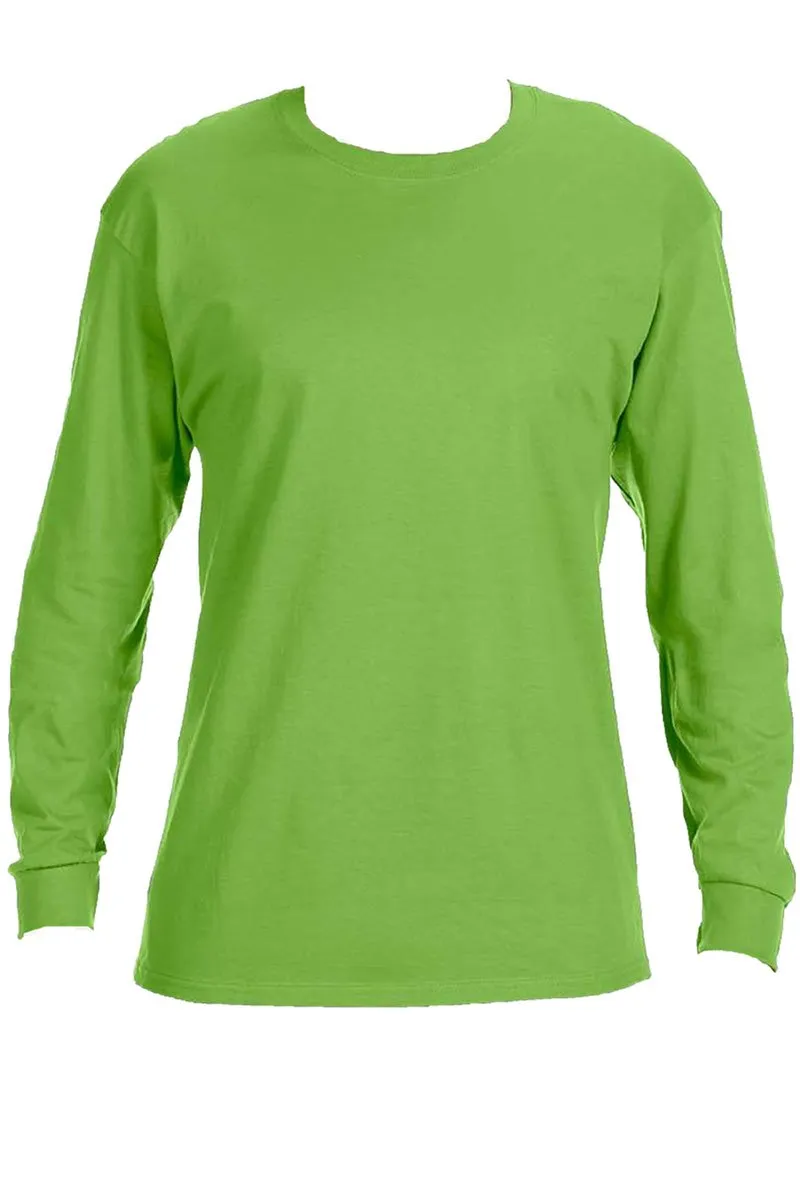 Cheetah Stacked Football Mom Green Unisex Dri-Power Long-Sleeve 50/50 Tee