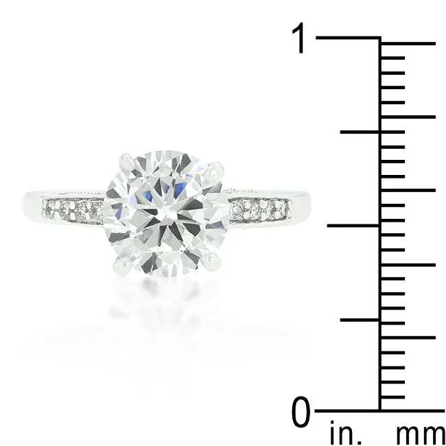 Contemporary Engagement Ring with Large Center Stone