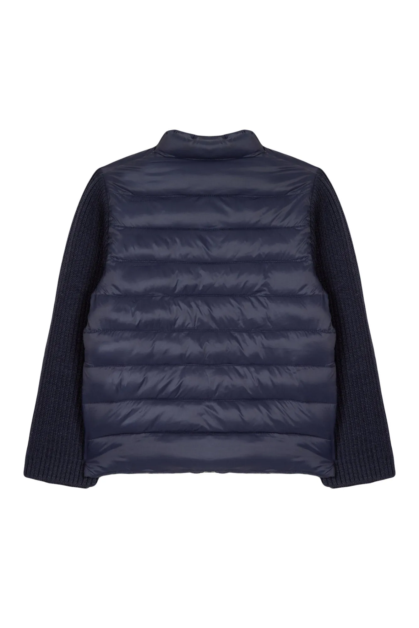 Down jacket - Navy Bi-Material long sleeves