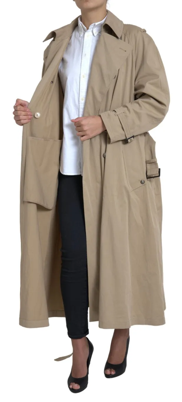 Elegant Double Breasted Trench Coat