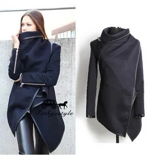 Europe Niche Slim Look Elegant Wool Coat Windbreaker Women Outerwear