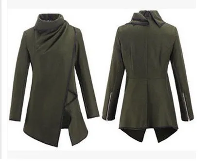 Europe Niche Slim Look Elegant Wool Coat Windbreaker Women Outerwear