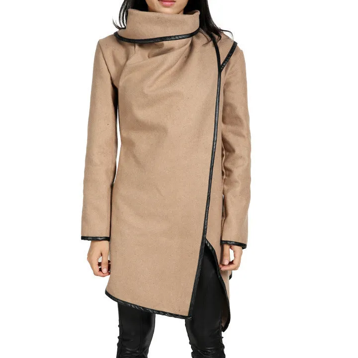 Europe Niche Slim Look Elegant Wool Coat Windbreaker Women Outerwear