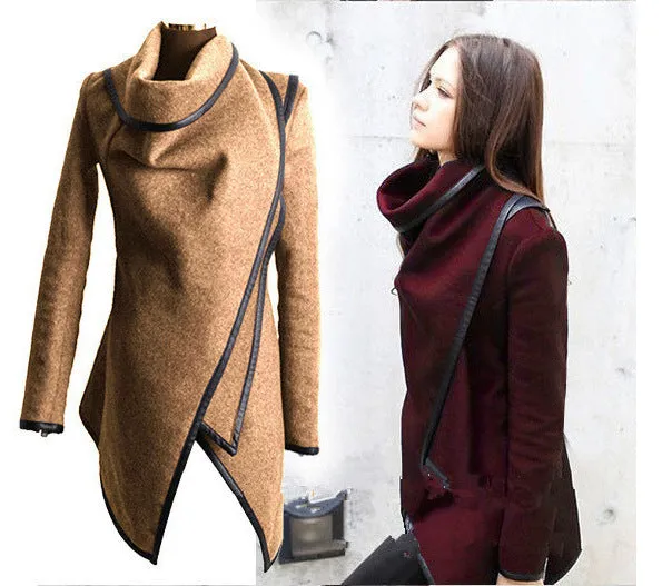 Europe Niche Slim Look Elegant Wool Coat Windbreaker Women Outerwear