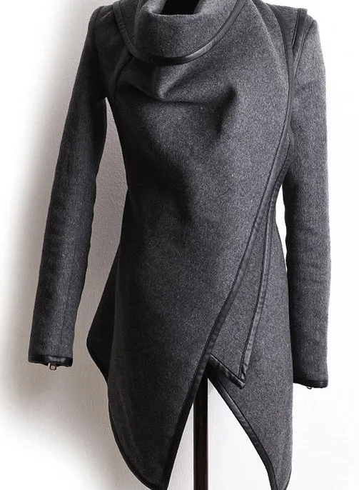 Europe Niche Slim Look Elegant Wool Coat Windbreaker Women Outerwear