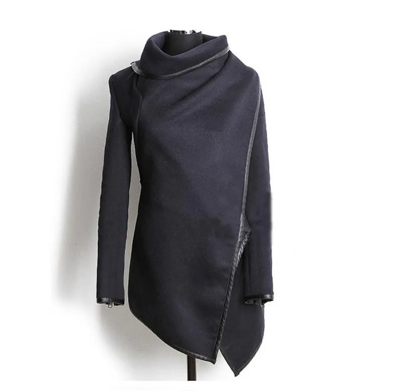 Europe Niche Slim Look Elegant Wool Coat Windbreaker Women Outerwear