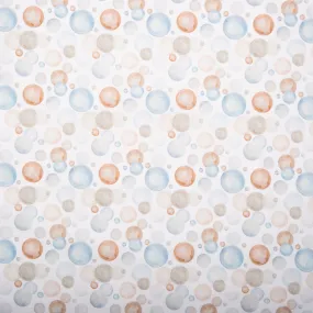 EUROPEAN Digital printed poplin - Bubbles - Blue