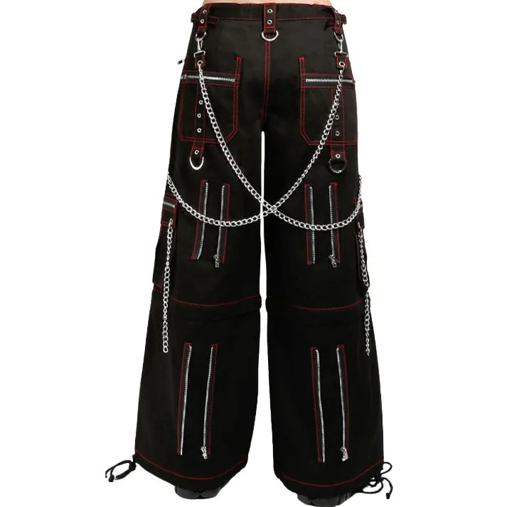 Gothic Electro Emo Pant - Black/Red 2