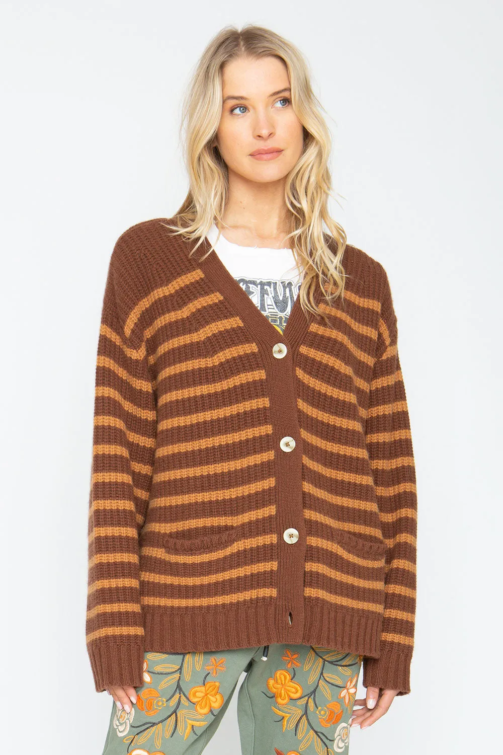 Grandpa Cardigan - Brown Beige