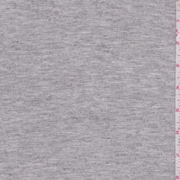 Gray Space Dye Micro French Terry Knit Fabric