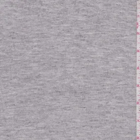 Gray Space Dye Micro French Terry Knit Fabric