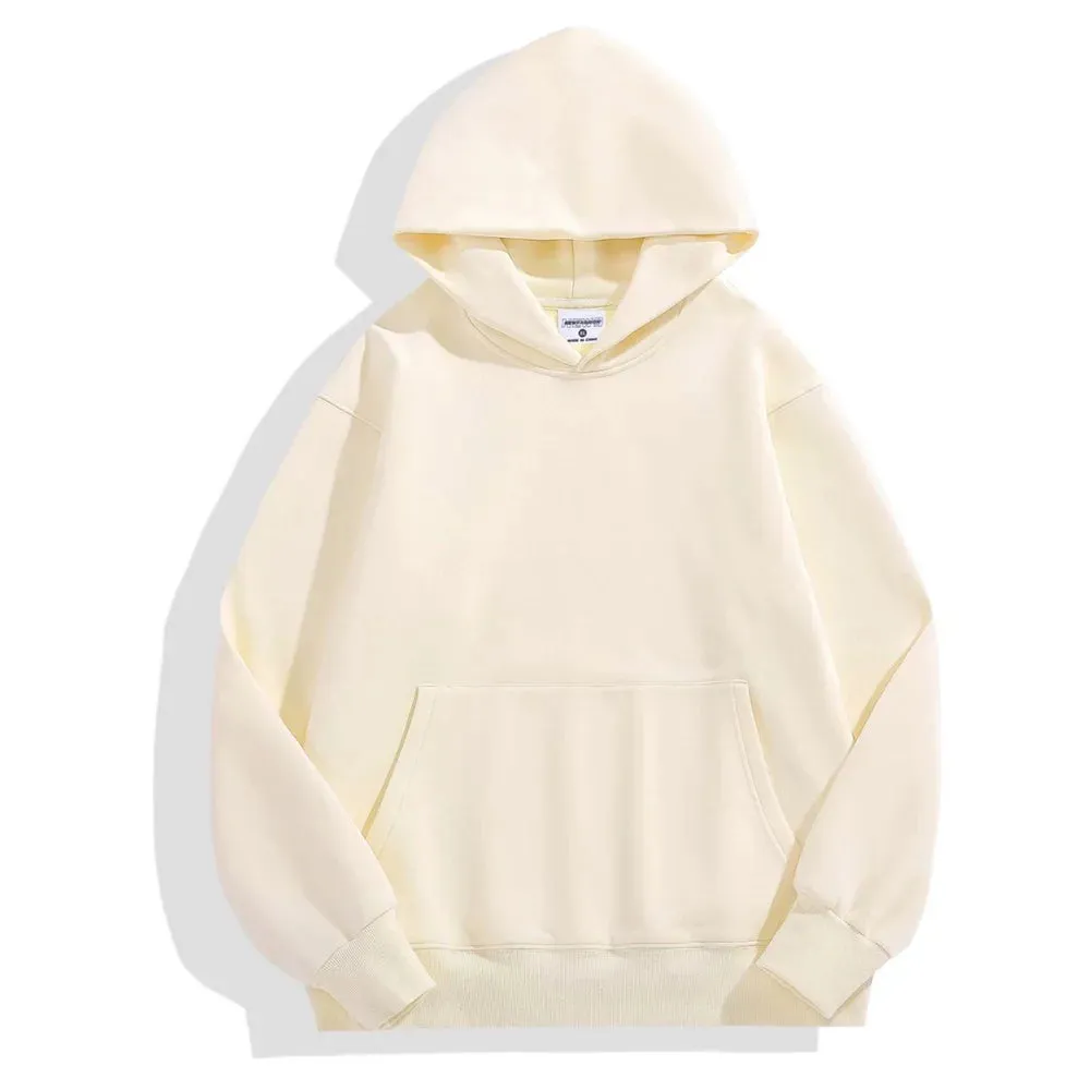 Heavyweight Cotton & Velvet Hooded Sweatshirt