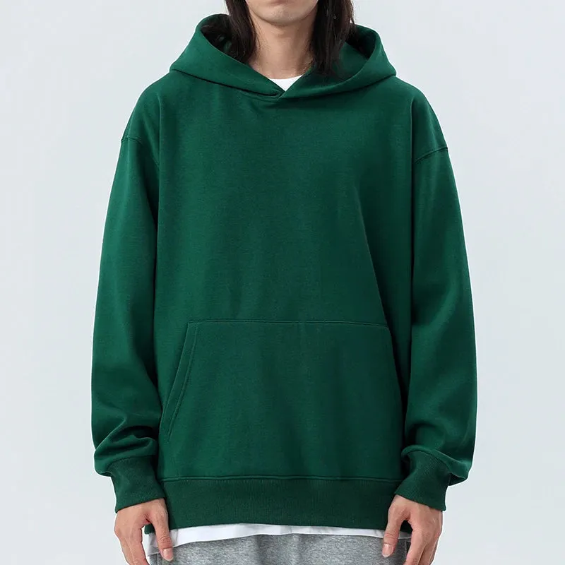 Heavyweight Cotton & Velvet Hooded Sweatshirt