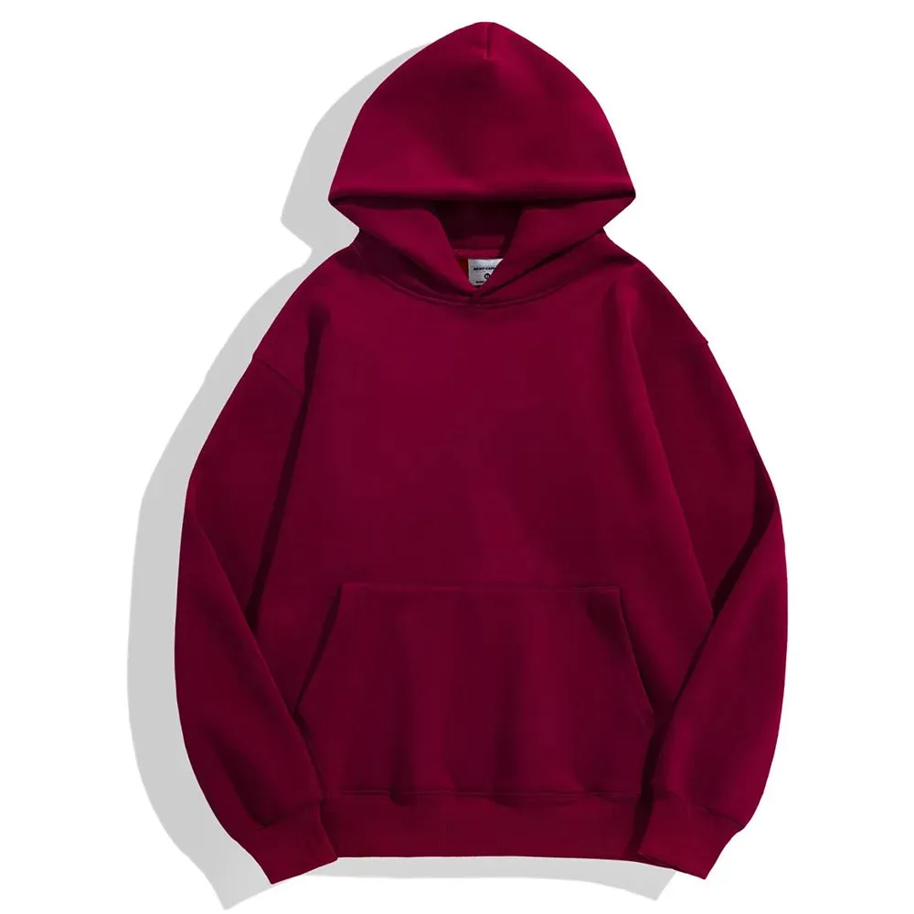 Heavyweight Cotton & Velvet Hooded Sweatshirt