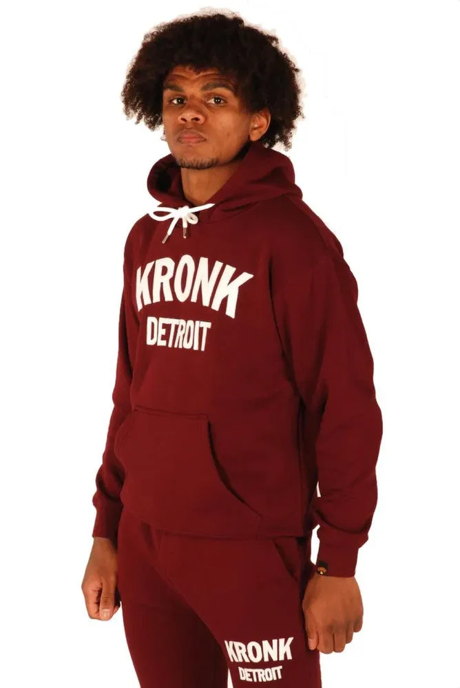 Kronk Detroit Applique Hoodie - Maroon