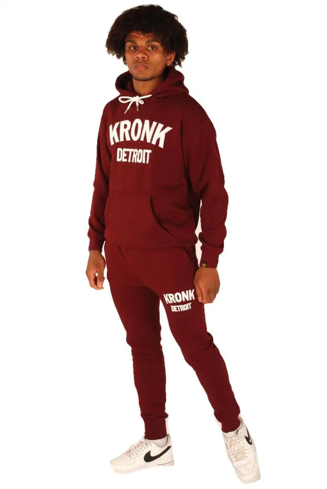 Kronk Detroit Applique Hoodie - Maroon