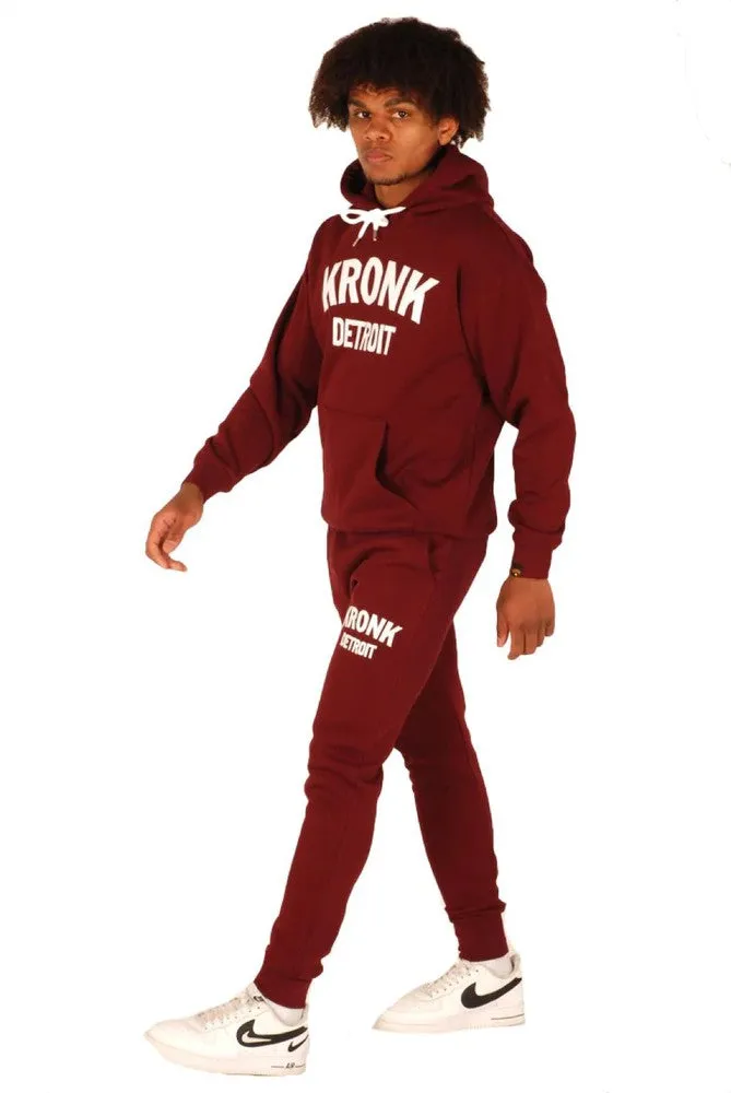 Kronk Detroit Applique Hoodie - Maroon