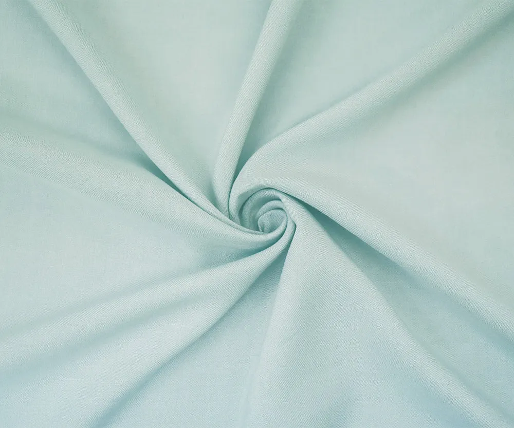 Light Blue Solid Rayon Challis Woven Fabric