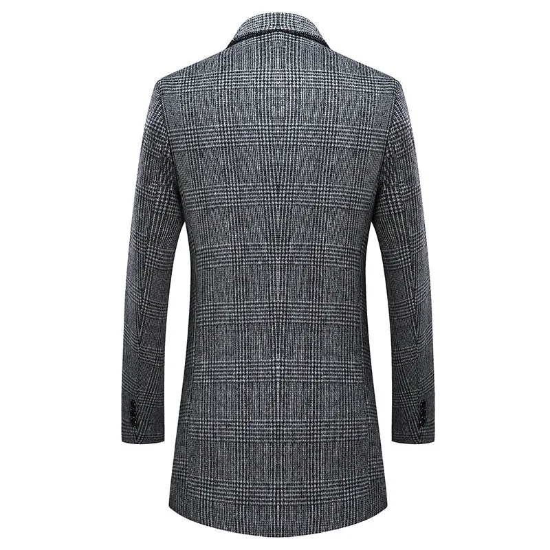 MEN'S TOP FITTED WOOL COAT #002