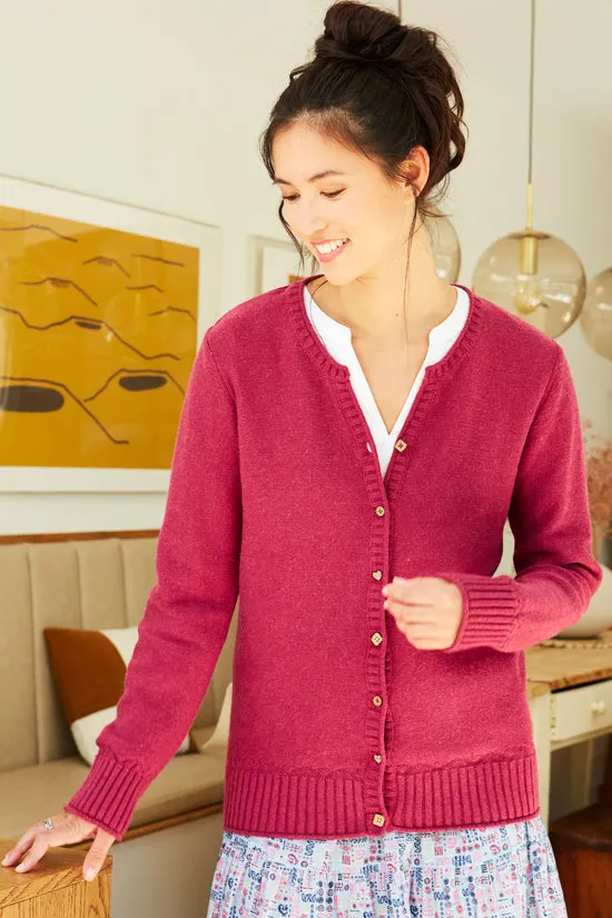 Mistral Notch Neck Roll Edge Cardigan