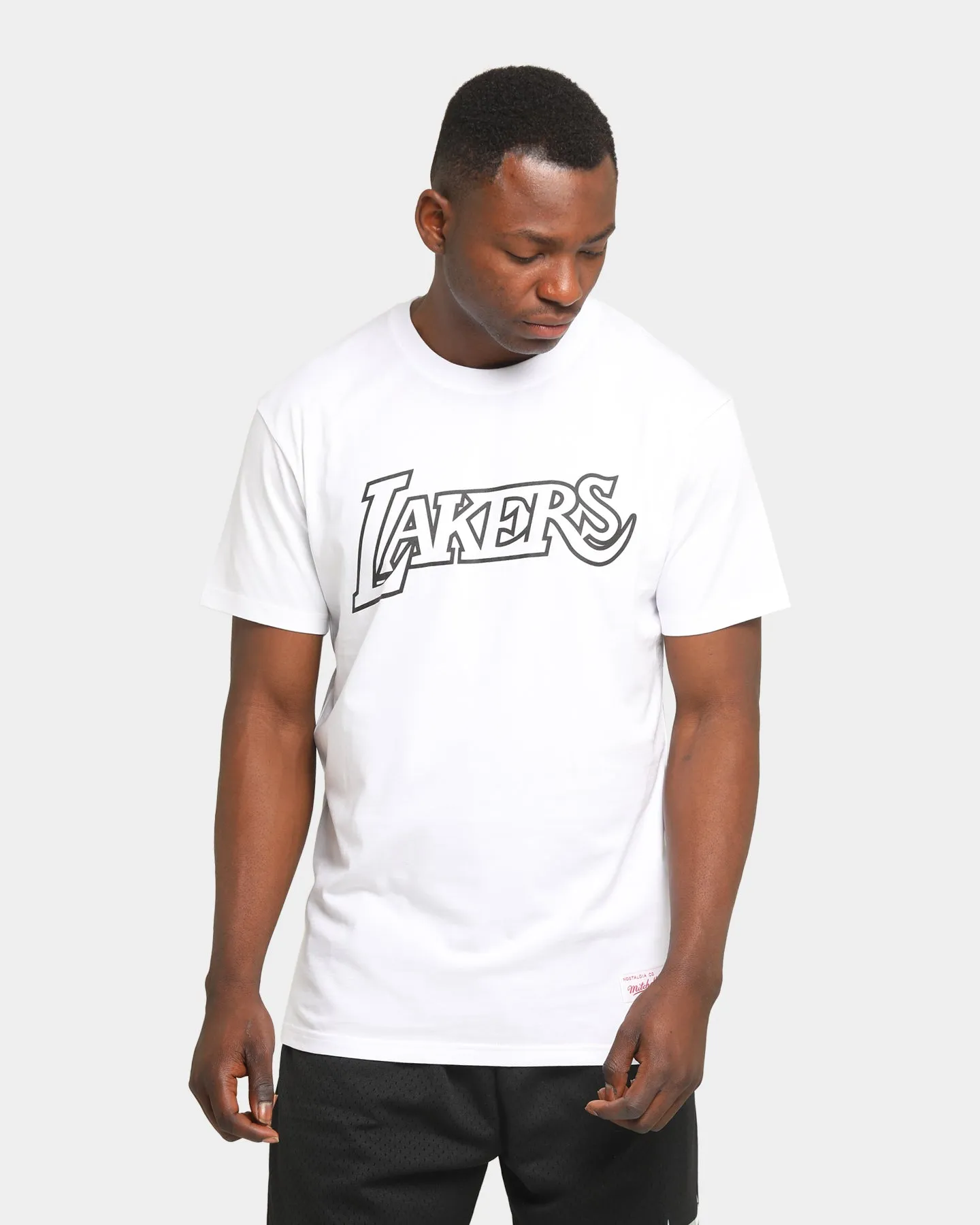 Mitchell & Ness Los Angeles Lakers Logo T-Shirt White/Black