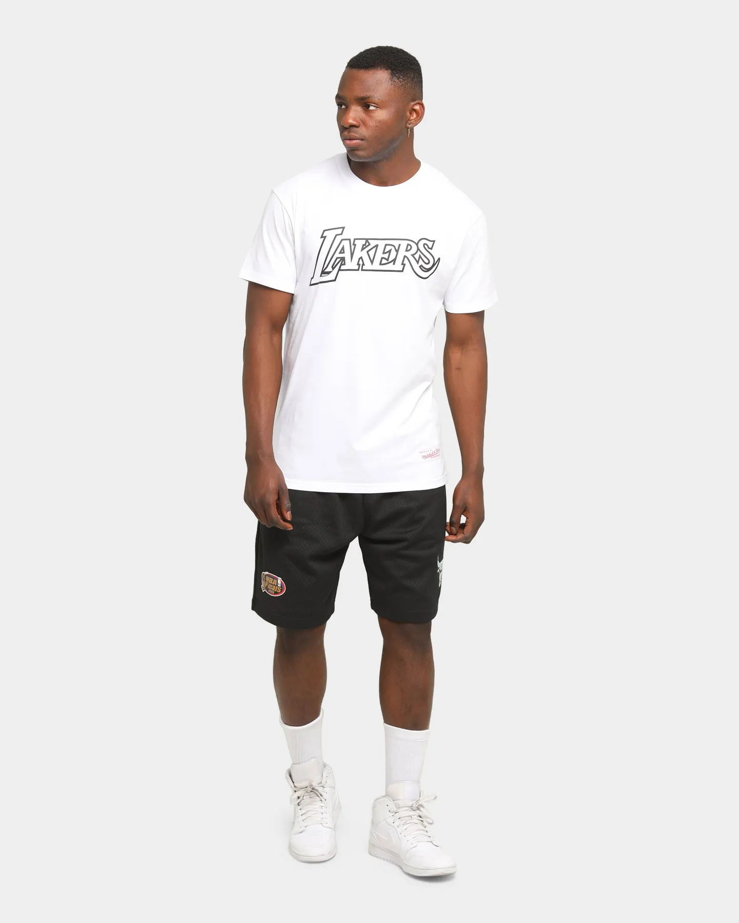 Mitchell & Ness Los Angeles Lakers Logo T-Shirt White/Black