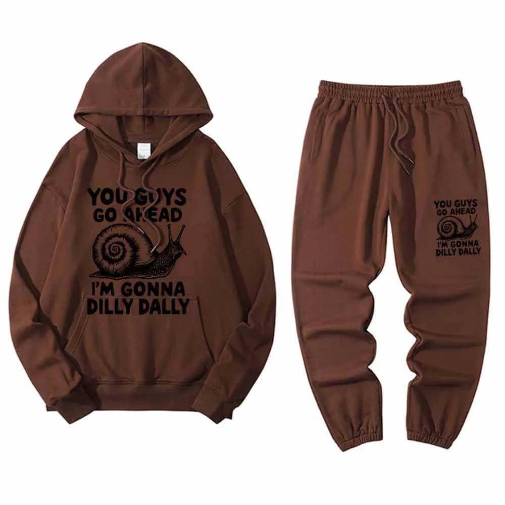 Multicolor You Guys Go Ahead Hoodie Pants Set