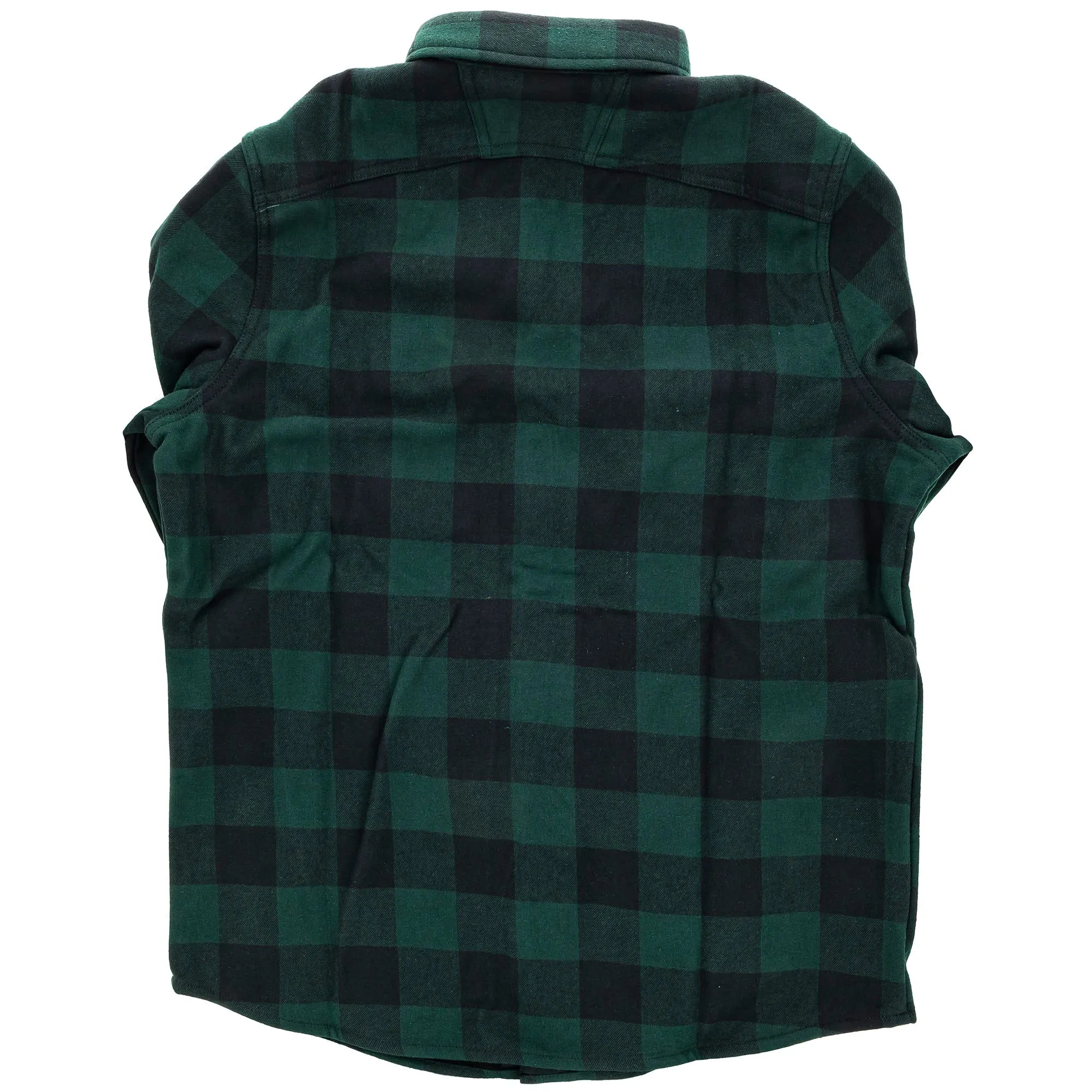 Oakley  Hunter Green Black Check Flannel Button Up Long Sleeve Sherpa Lining