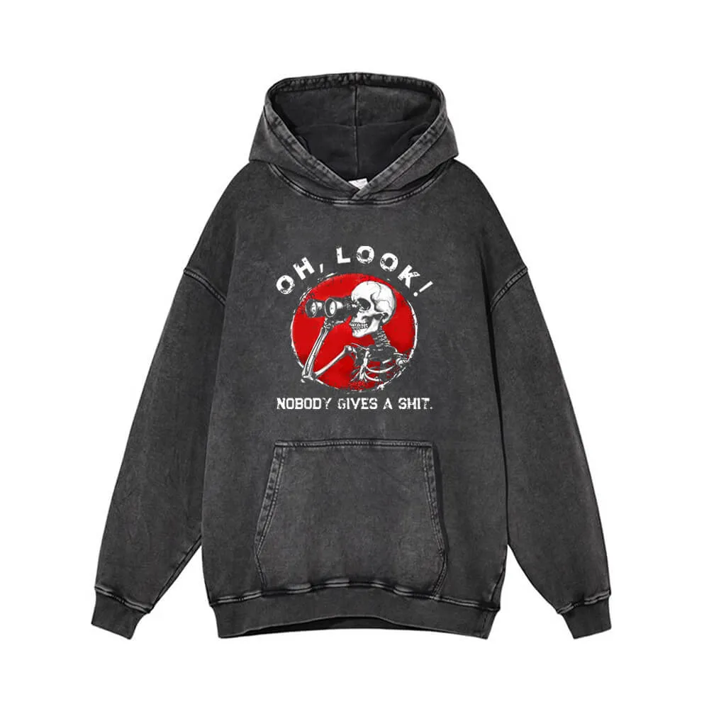 Oh Look Skeleton Vintage Washed Hoodie