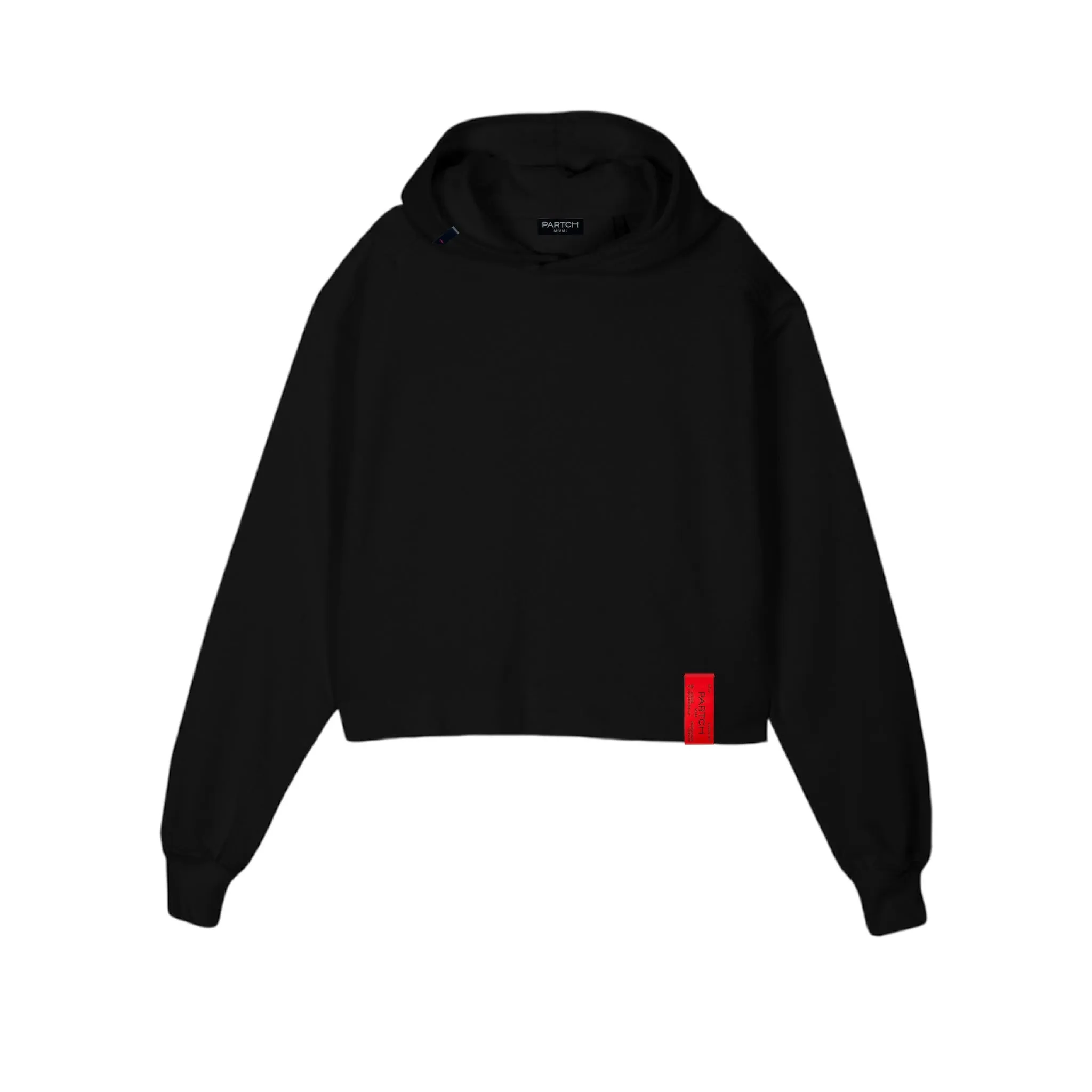 PARTCH Must Cropped Hoodie Oversized Black Cotton