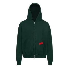 PARTCH Must Zipped Hoodie Oversized Green Cotton