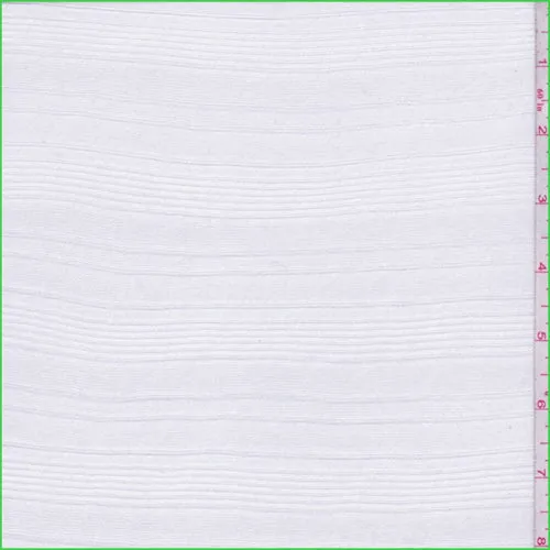 Pearl White Stripe Tissue Knit Fabric