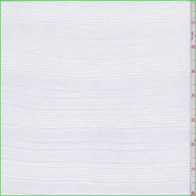 Pearl White Stripe Tissue Knit Fabric