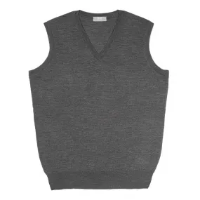 Plain Wool Slip Over Jumper in Smoke