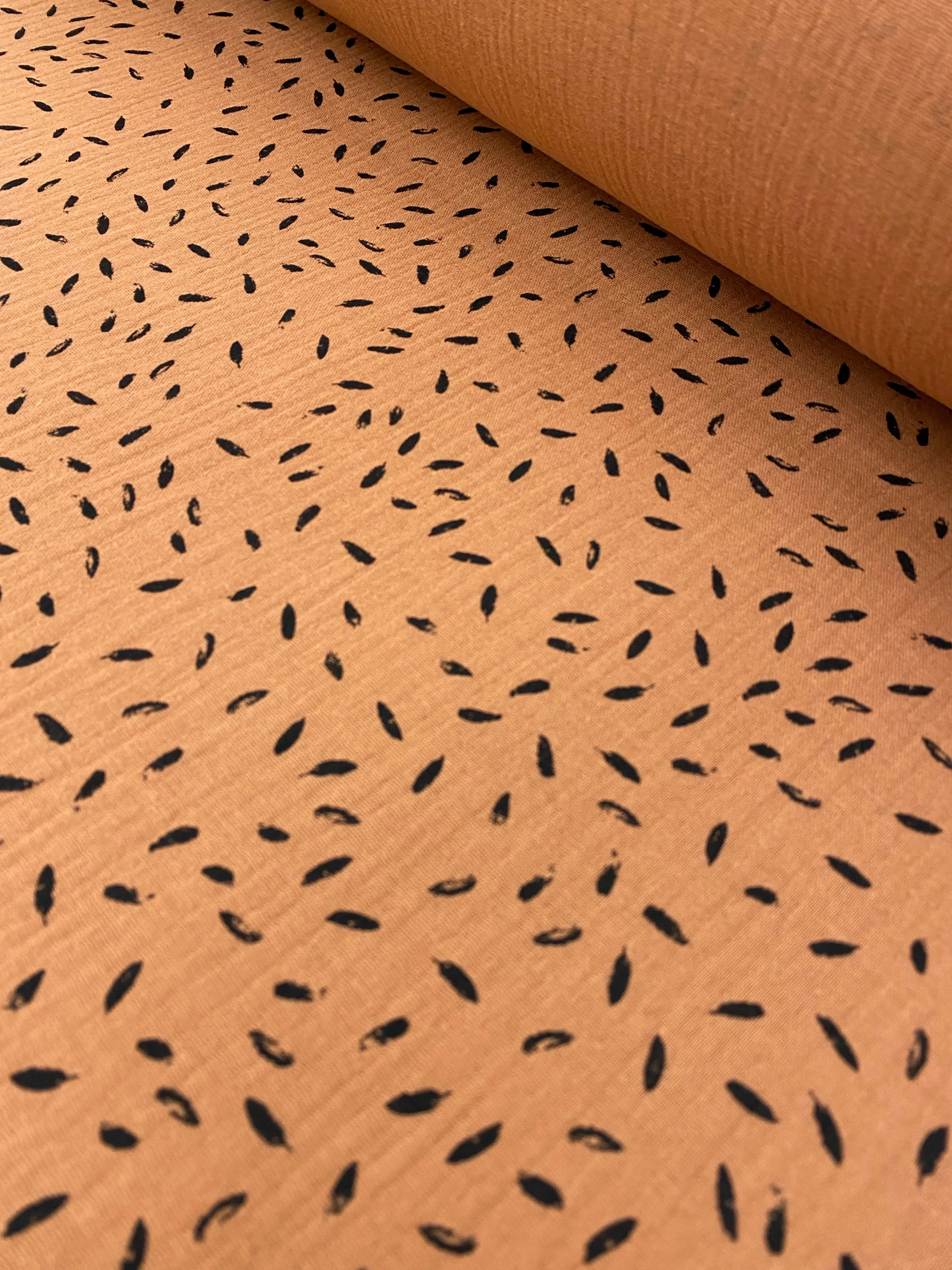 Printed Muslin - Rust Flecks