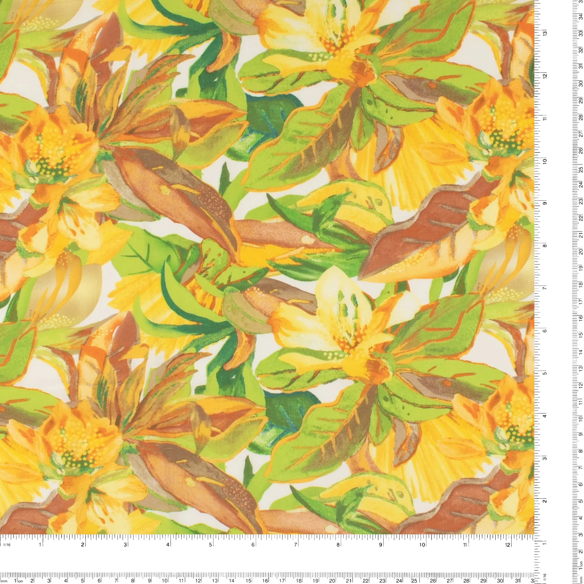 Printed Voile - KATIA - 001 - Yellow