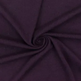 Purple Solid Stretch Cotton-Wool Jersey Knit Fabric