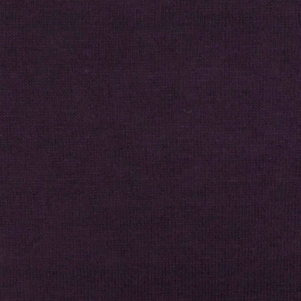 Purple Solid Stretch Cotton-Wool Jersey Knit Fabric