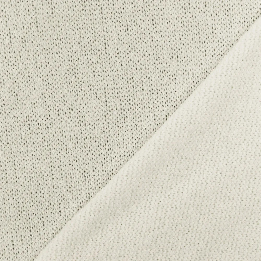 Soft Ivory Texture Stretch Poly Jersey Knit Fabric