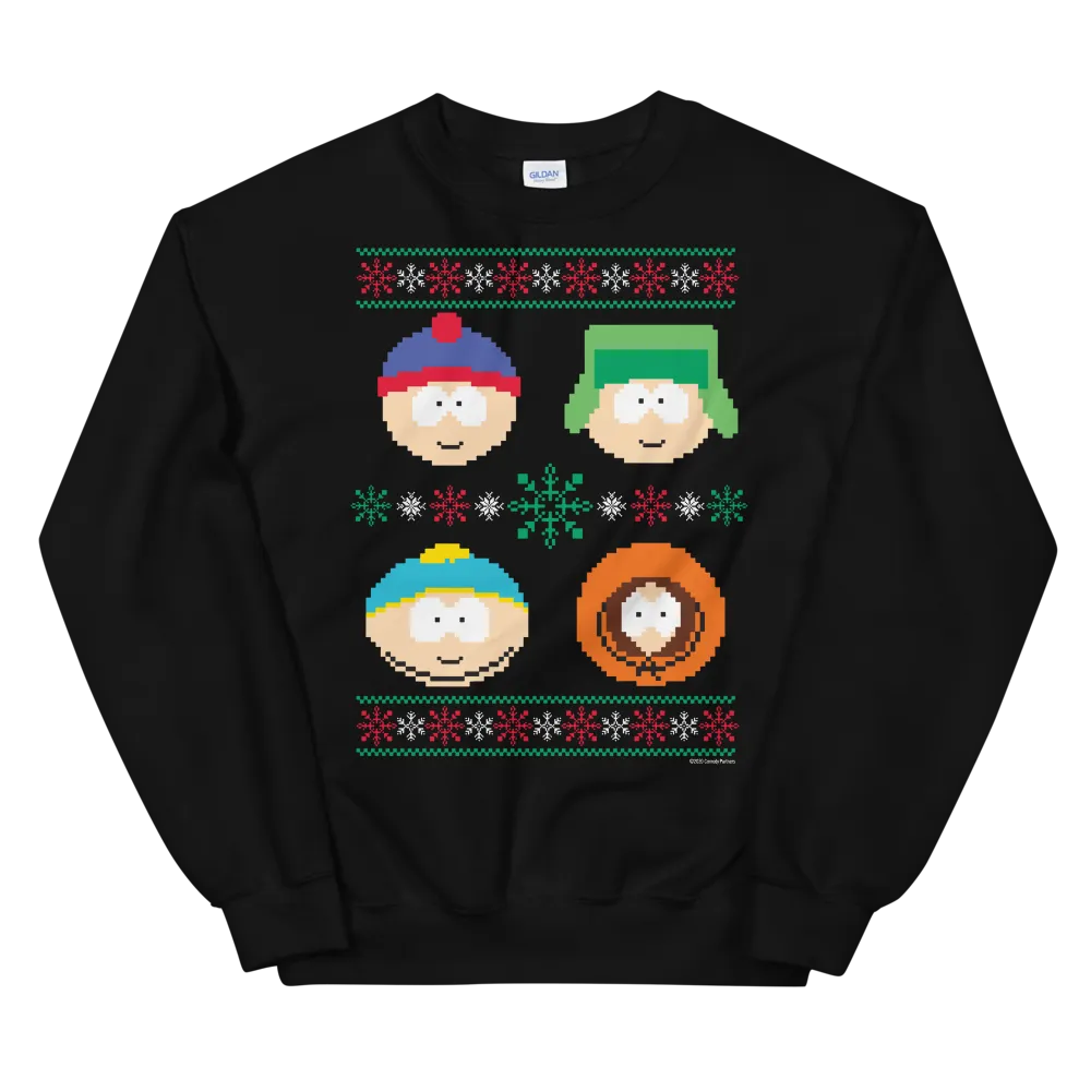 South Park Character Holiday Fleece Crewneck Sweatshirt