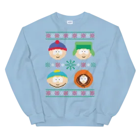 South Park Character Holiday Fleece Crewneck Sweatshirt