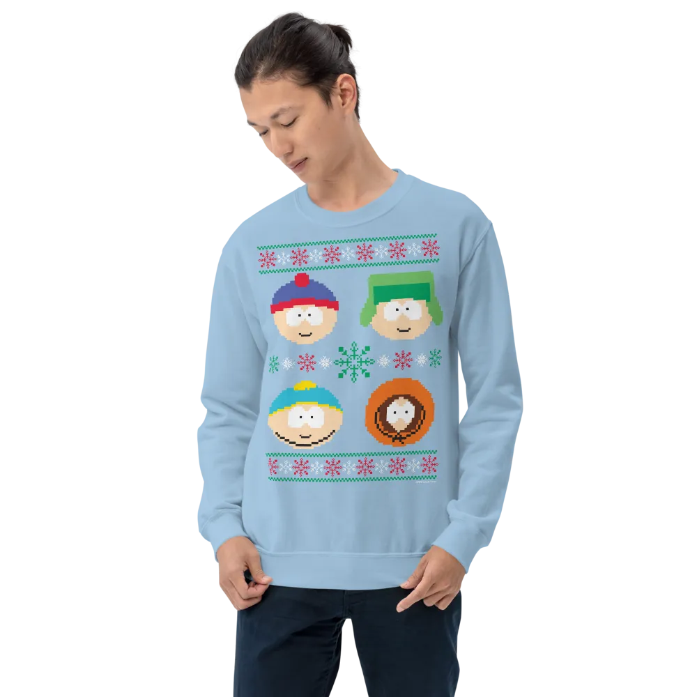 South Park Character Holiday Fleece Crewneck Sweatshirt