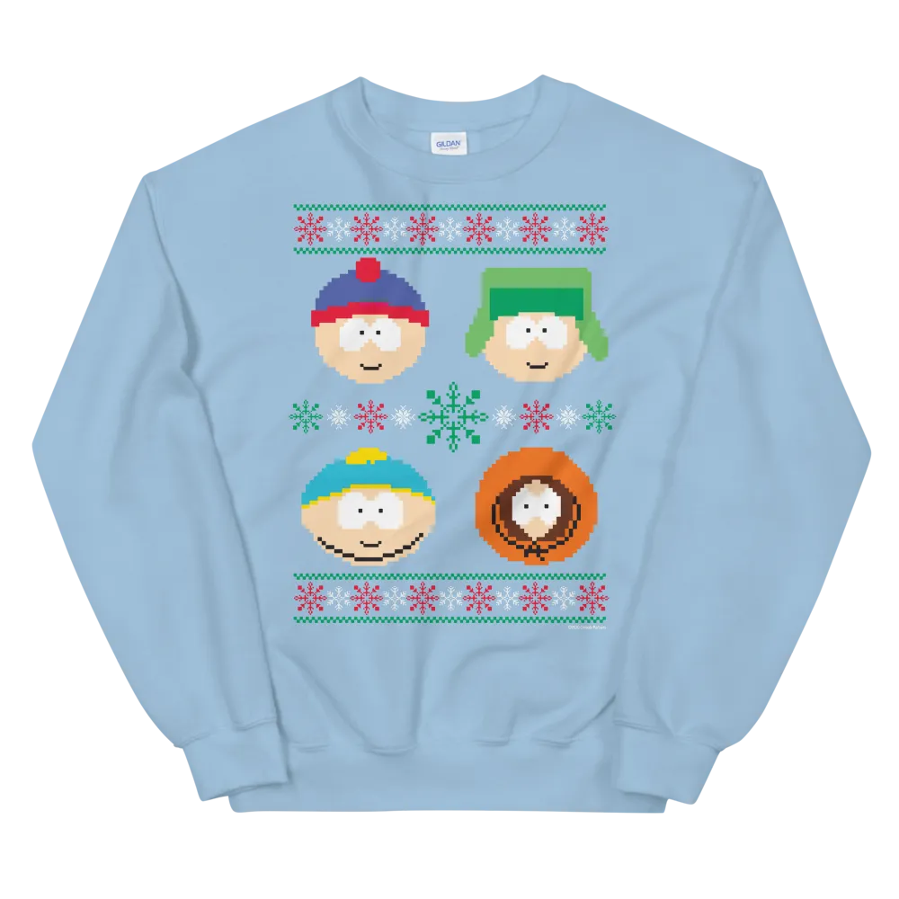 South Park Character Holiday Fleece Crewneck Sweatshirt