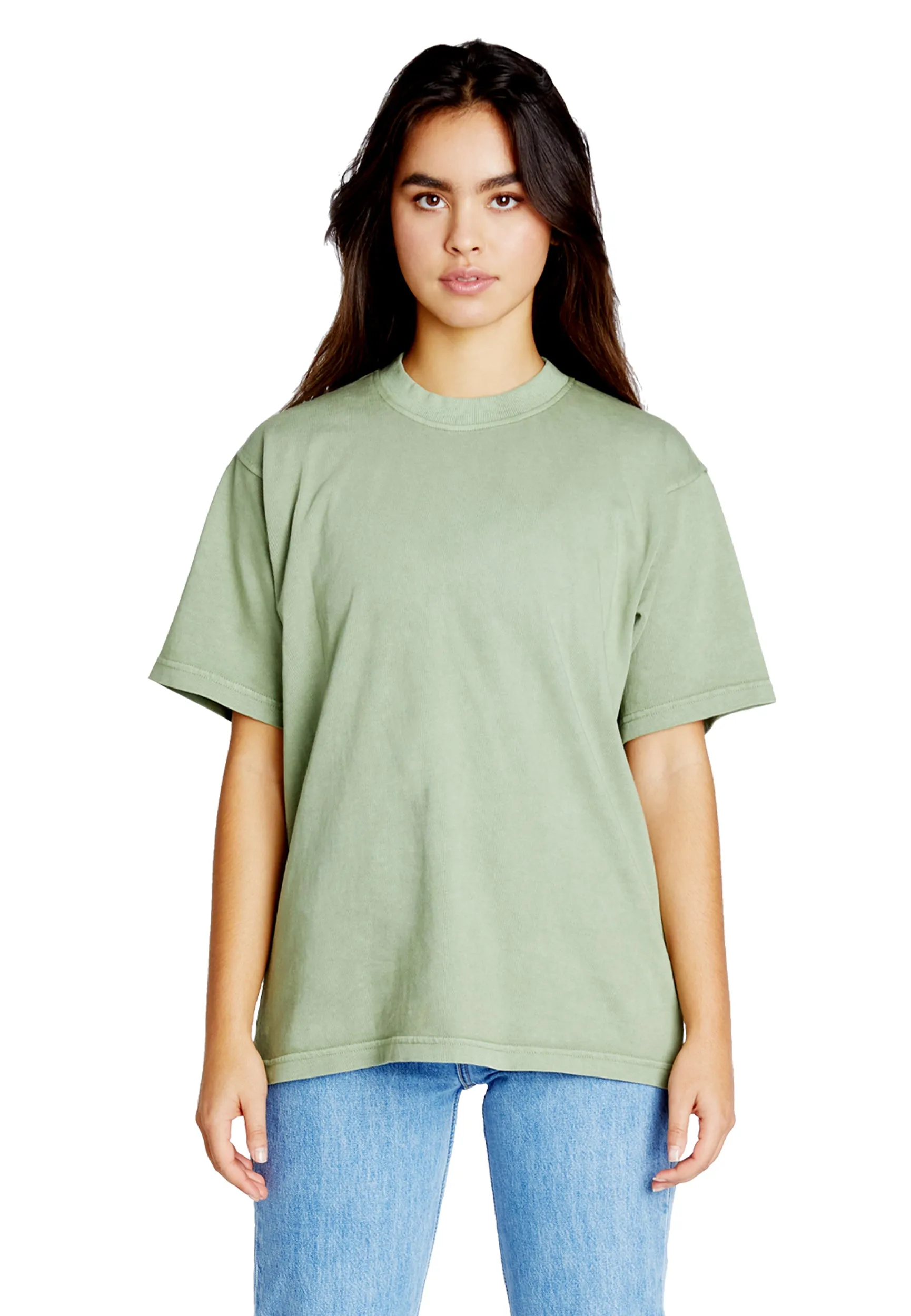 Streetwear Heavyweight Women Short Sleeve - Oil Green